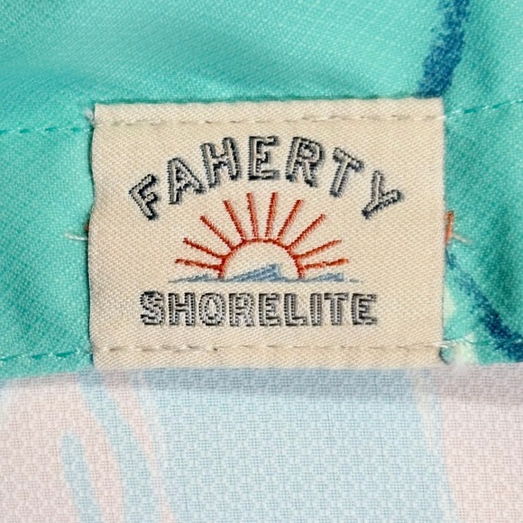 Faherty Shorelite Floral Button Down Shirt Mens M Ventilated Back NWT $148 - Picture 7 of 12